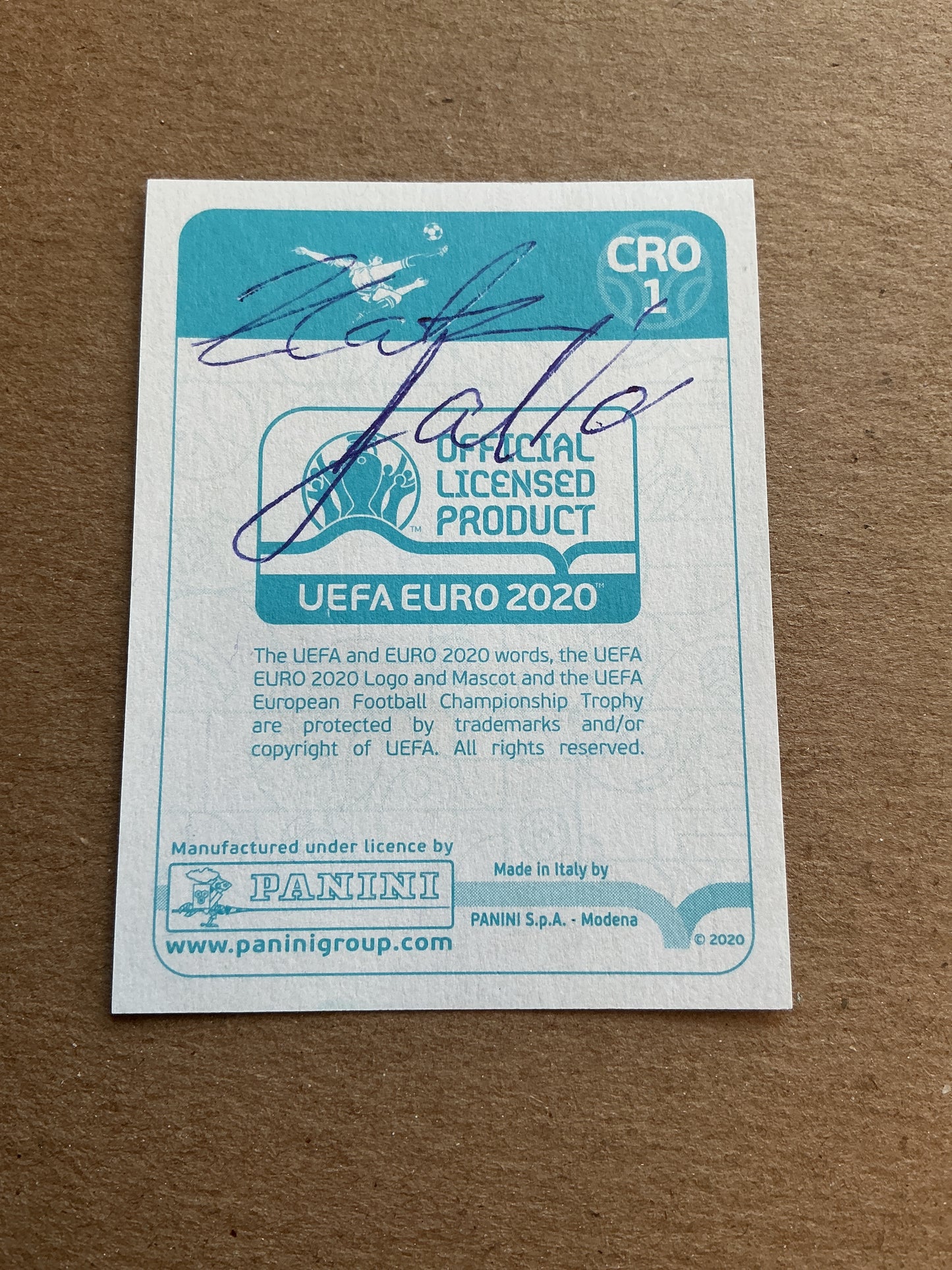 Zlatko Dalić, Croatia 🇭🇷 UEFA Euro 2020 Panini hand signed