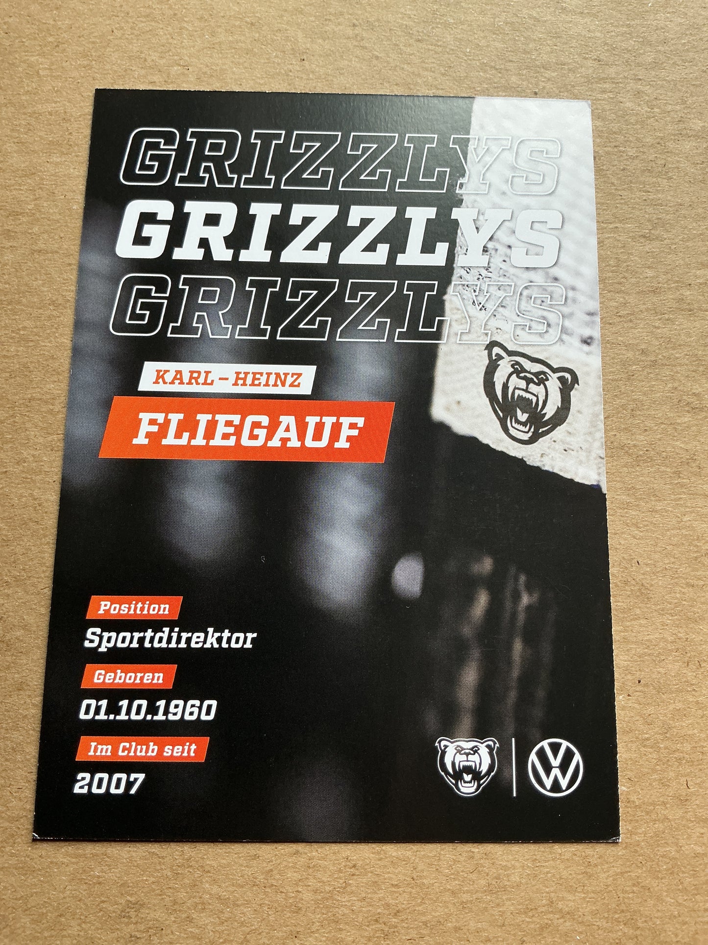Karl-Heinz Fliegauf, Germany 🇩🇪 Grizzlys Wolfsburg 2024/25 hand signed