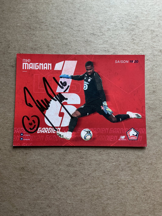 Mike Maignan, France 🇫🇷 Lille OSC 2019/20 hand signed