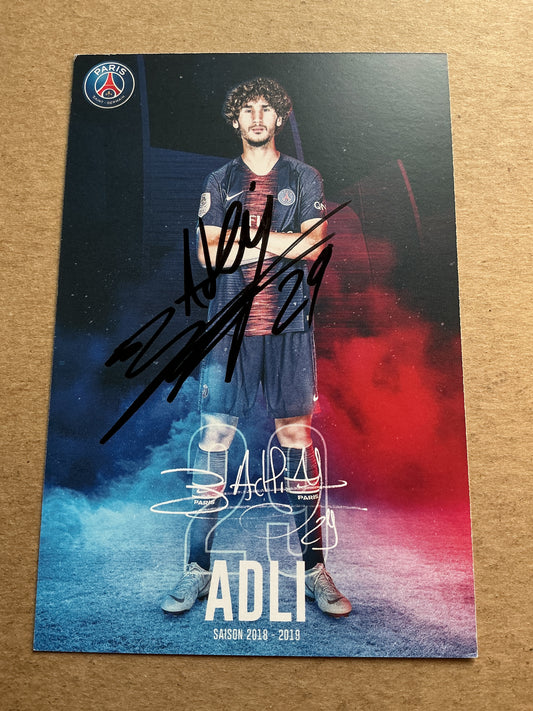 Yacine Adli, France 🇫🇷 Paris Saint-Germain 2018/19 hand signed