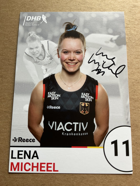 Lena Micheel, Germany 🇩🇪 Field Hockey Summer Olympics 2024 hand signed