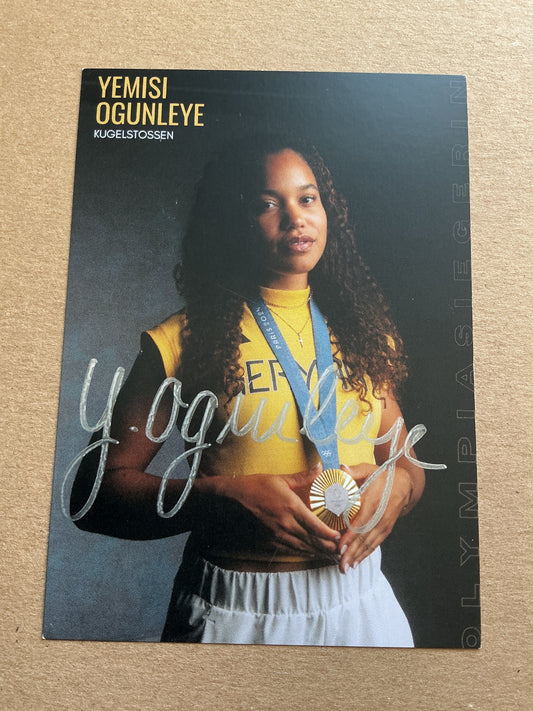 Yemisi Ogunleye, Germany 🇩🇪 Athletics Summer Olympics 2024 hand signed