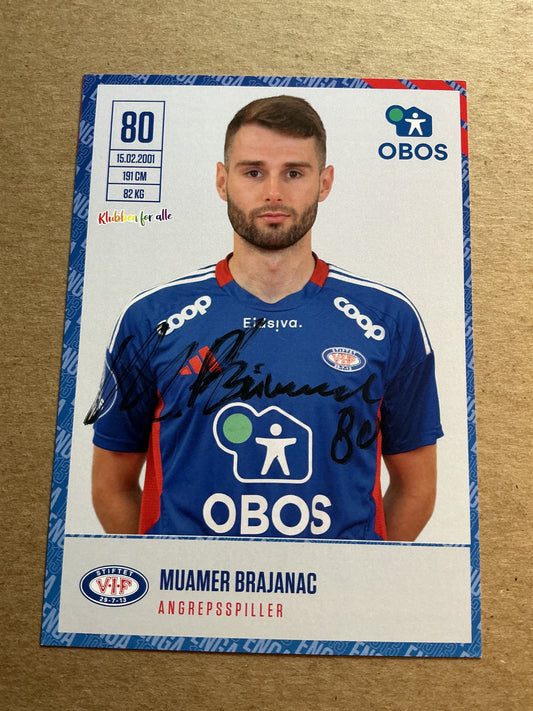 Muamer Brajanac, Denmark 🇩🇰 Vålerenga Fotball 2024/25 hand signed