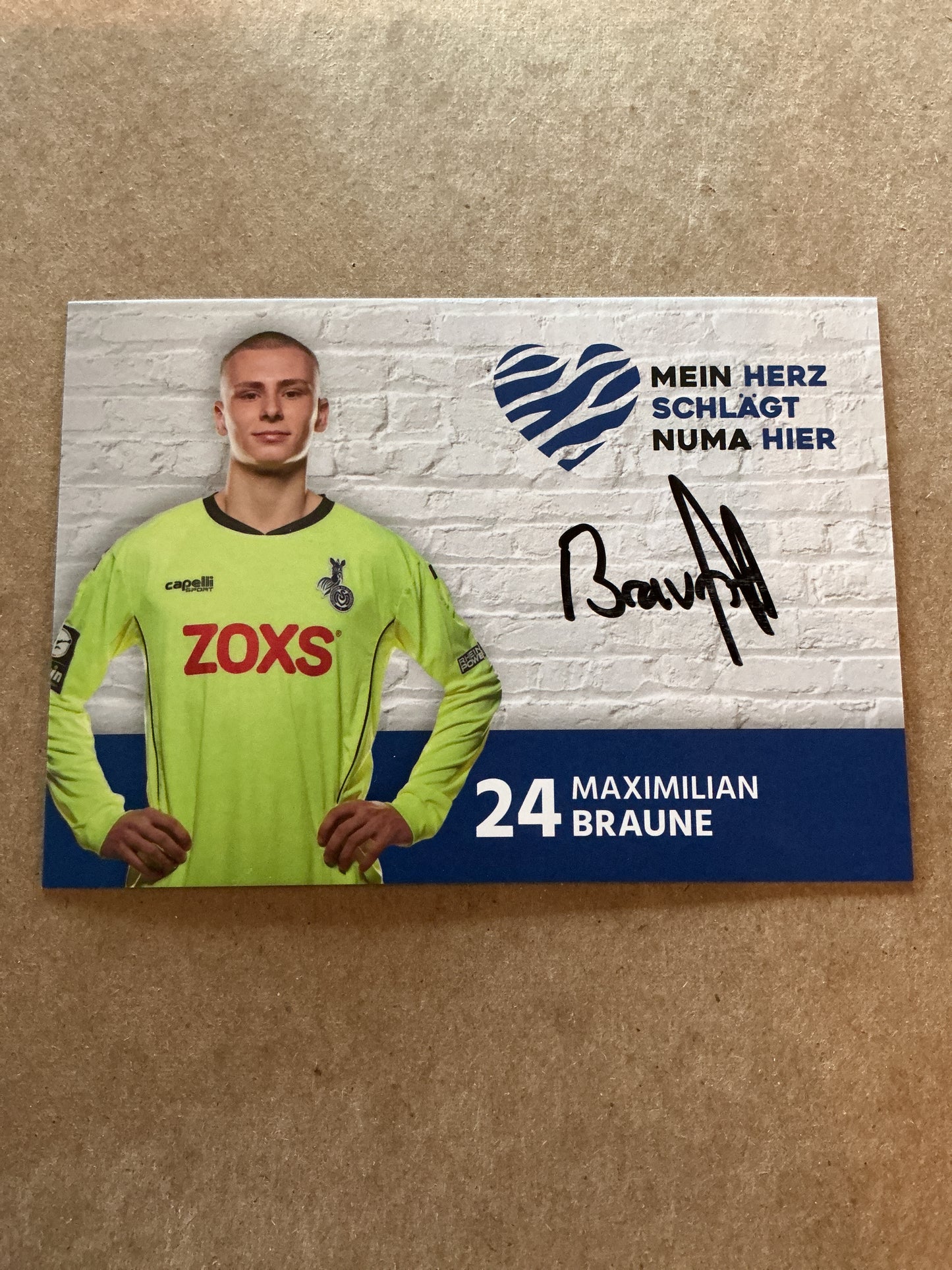 Maximilian Braune, Germany 🇩🇪 MSV Duisburg 2021/22 hand signed
