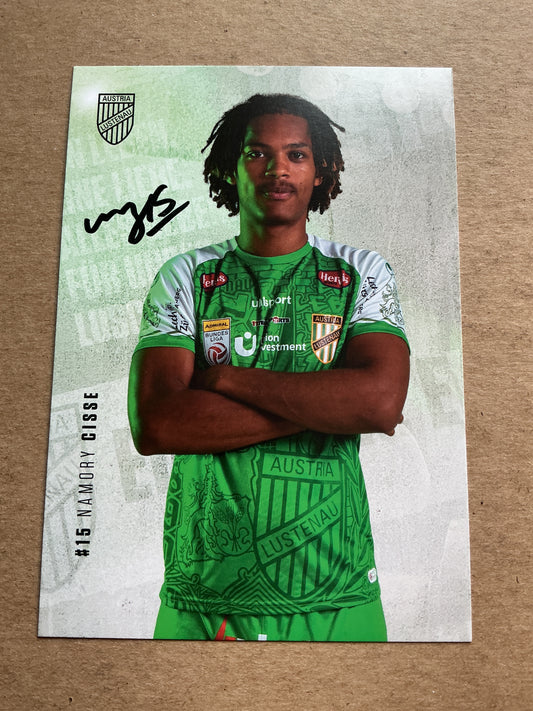 Namory Cisse, Austria 🇦🇹 SC Austria Lustenau 2023/24 hand signed