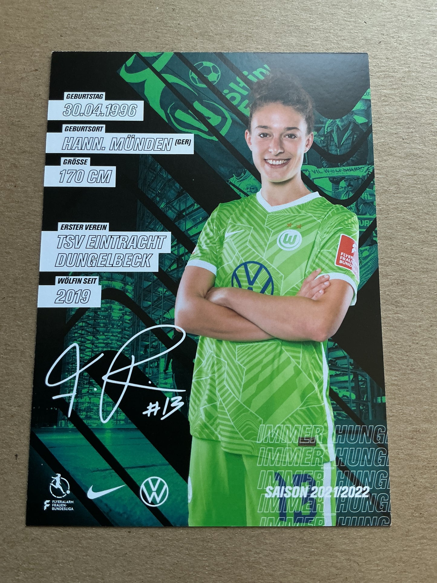 Felicitas Rauch, Germany 🇩🇪 VfL Wolfsburg 2021/22 hand signed