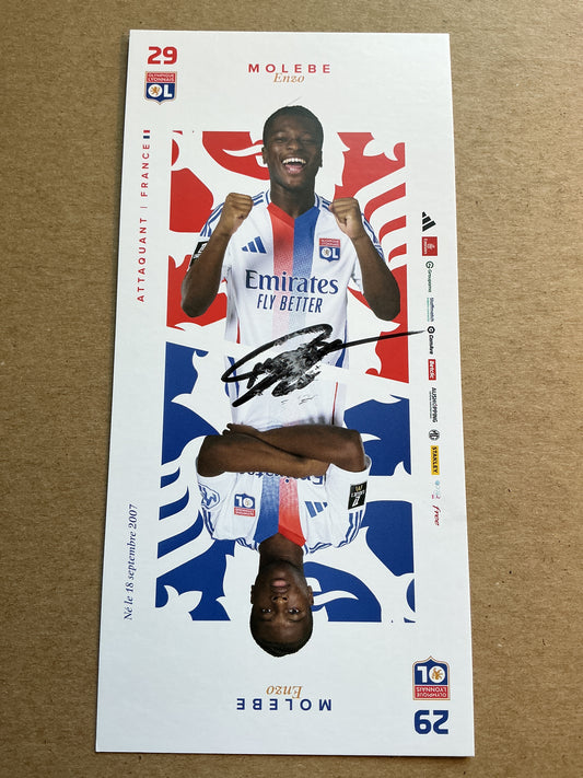 Enzo Molebe, France 🇫🇷 Olympique Lyon 2024/25 hand signed