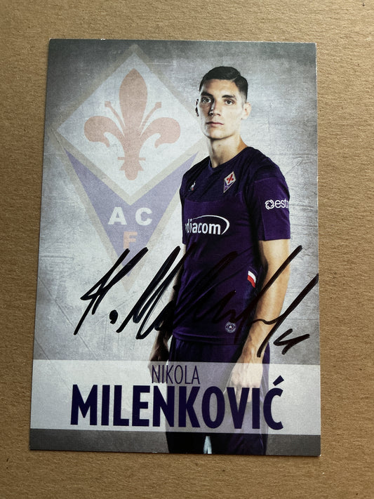 Nikola Milenković, Serbia 🇷🇸 ACF Fiorentina 2019/20 hand signed