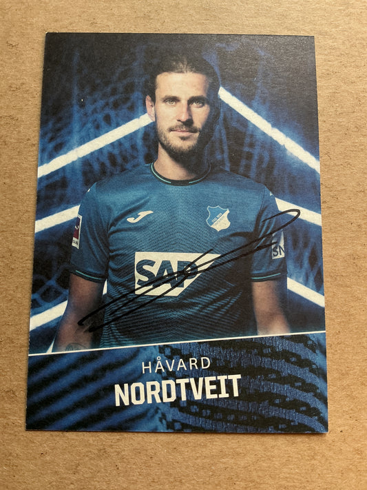 Håvard Nordtveit, Norway 🇳🇴 TSG 1899 Hoffenheim 2021/22 hand signed