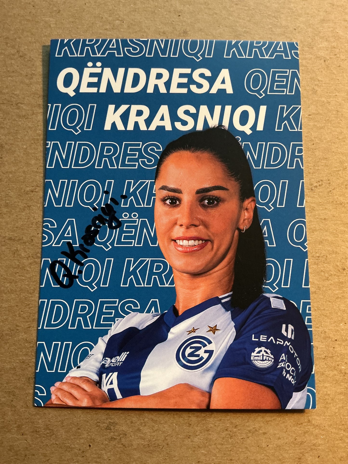 Qëndresa Krasniqi, Albania 🇦🇱 Grasshopper Club Zürich 2025/26 hand signed