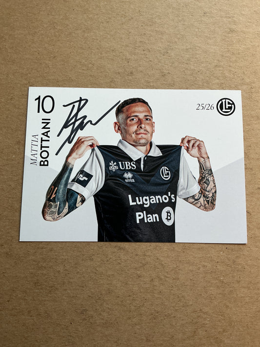 Mattia Bottani, Switzerland 🇨🇭 HC Lugano 2025/26 hand signed