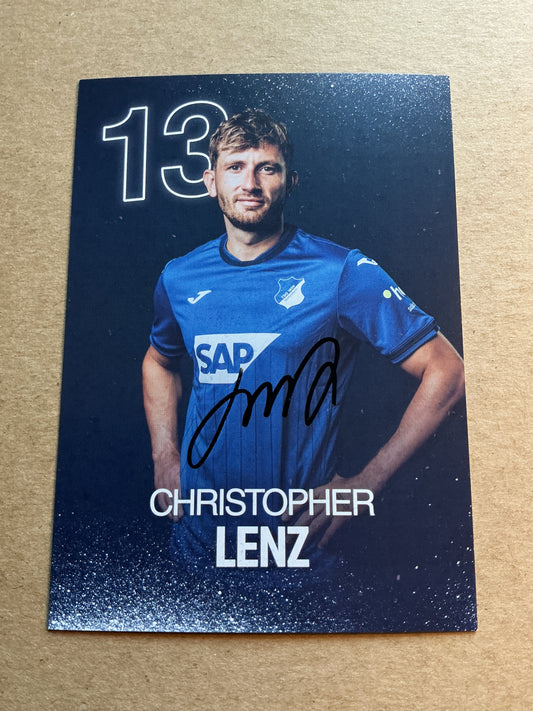 Christopher Lenz, Germany 🇩🇪 TSG 1899 Hoffenheim 2024/25 hand signed
