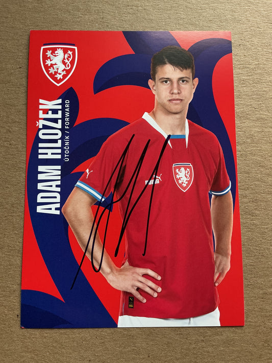 Adam Hložek, Czech Republic 🇨🇿 2023 Bayer 04 Leverkusen hand signed