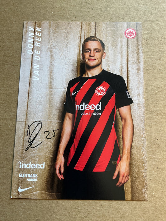 Donny van de Beek, Netherlands 🇳🇱 Eintracht Frankfurt 2023/24 hand signed