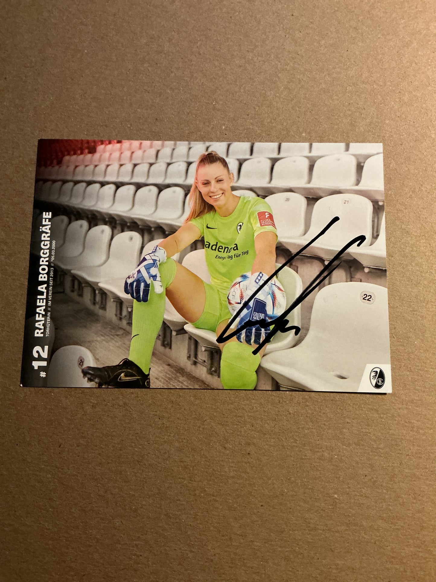 Rafaela Borggräfe, Germany 🇩🇪 SC Freiburg 2022/23 hand signed