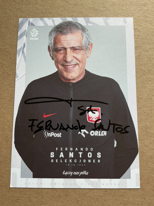 Fernando Santos, Portugal 🇵🇹 Poland 2023 hand signed