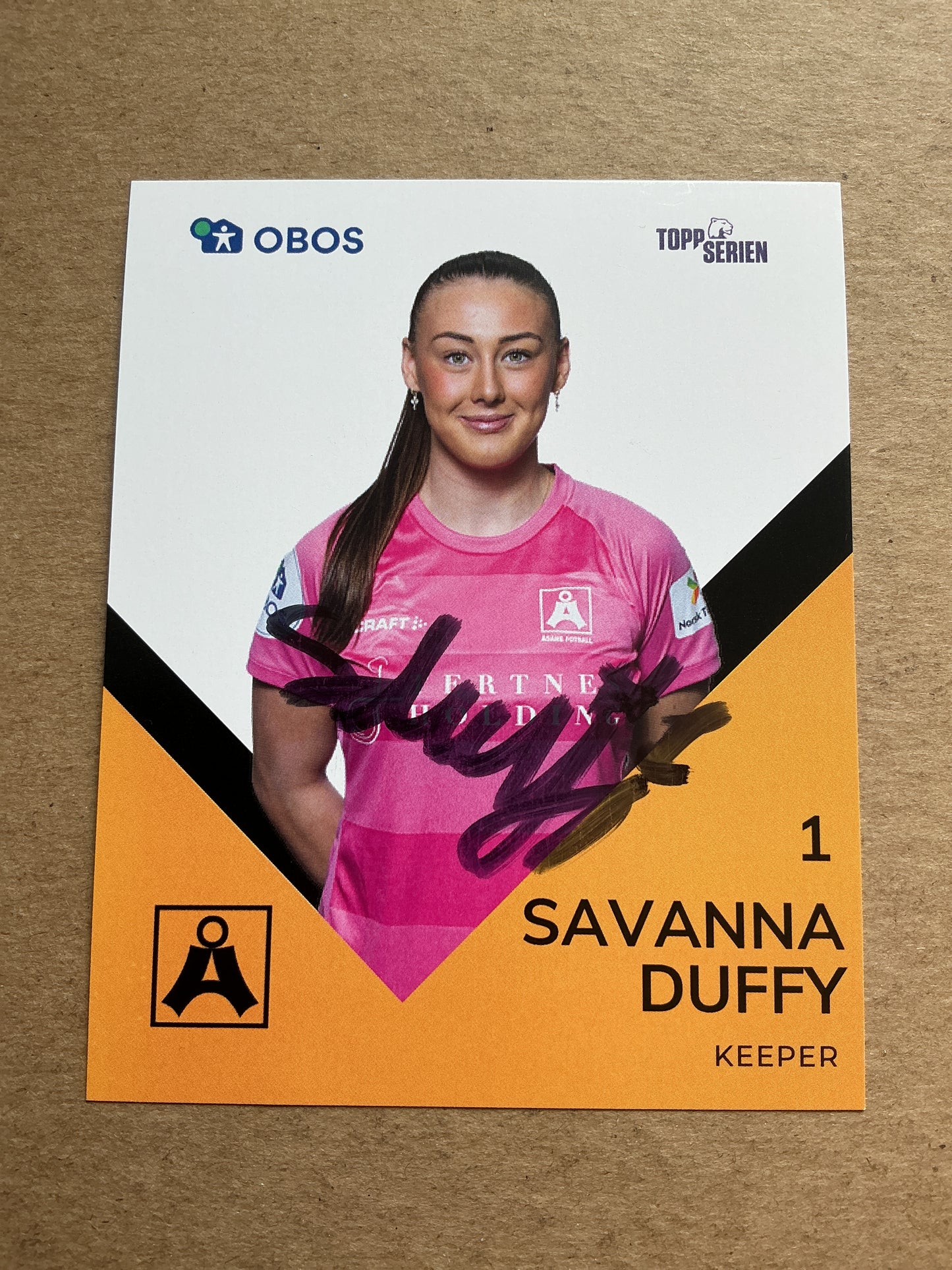 Savanna Duffy, Norway 🇳🇴  Åsane 2024/25 hand signed