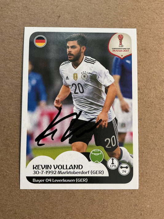 Kevin Volland, Germany 🇩🇪 FIFA Confederations Cup 2017 Panini hand signed