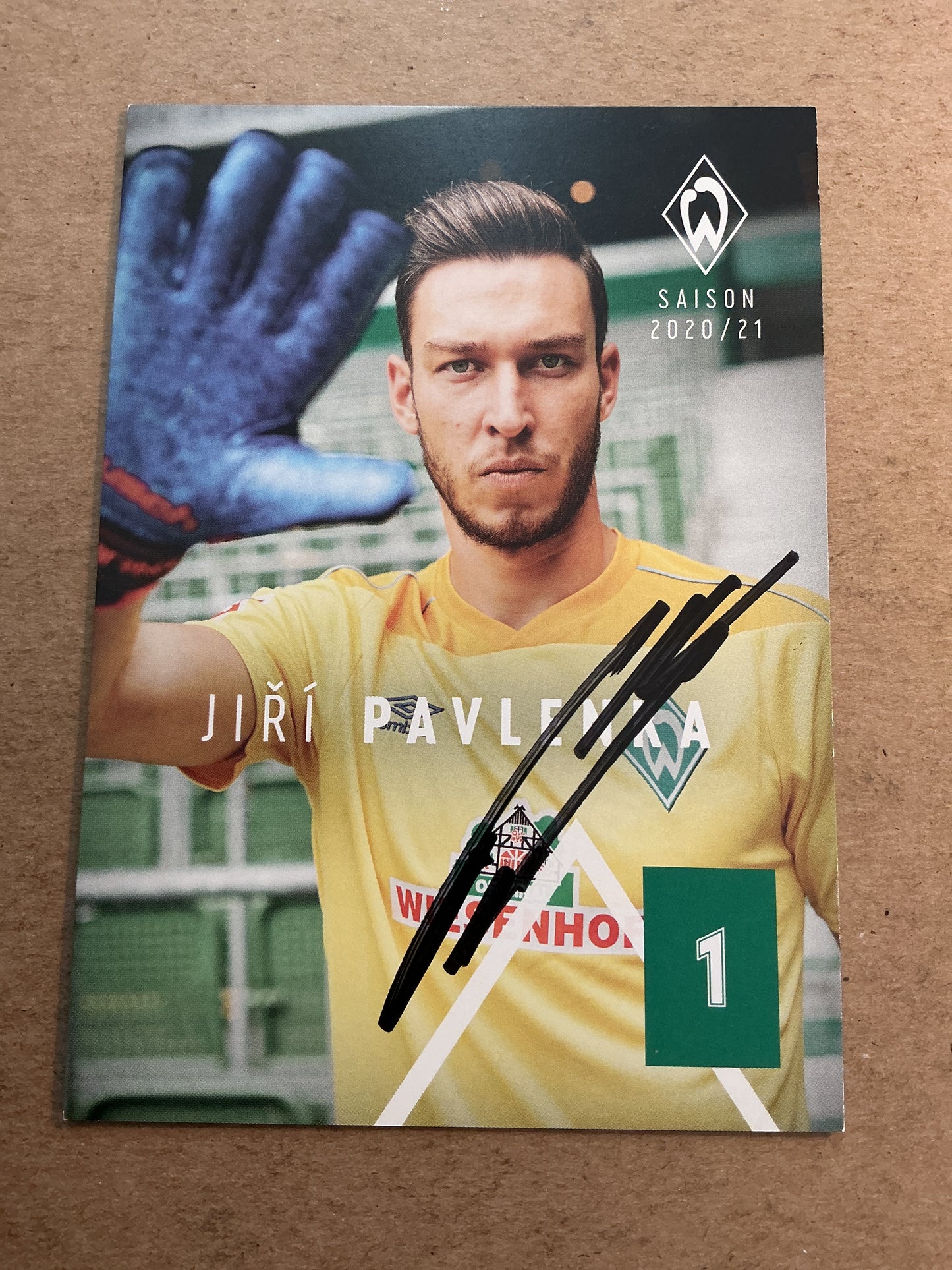 Jiří Pavlenka, Czech Republic 🇨🇿 SV Werder Bremen 2020/21 hand signed