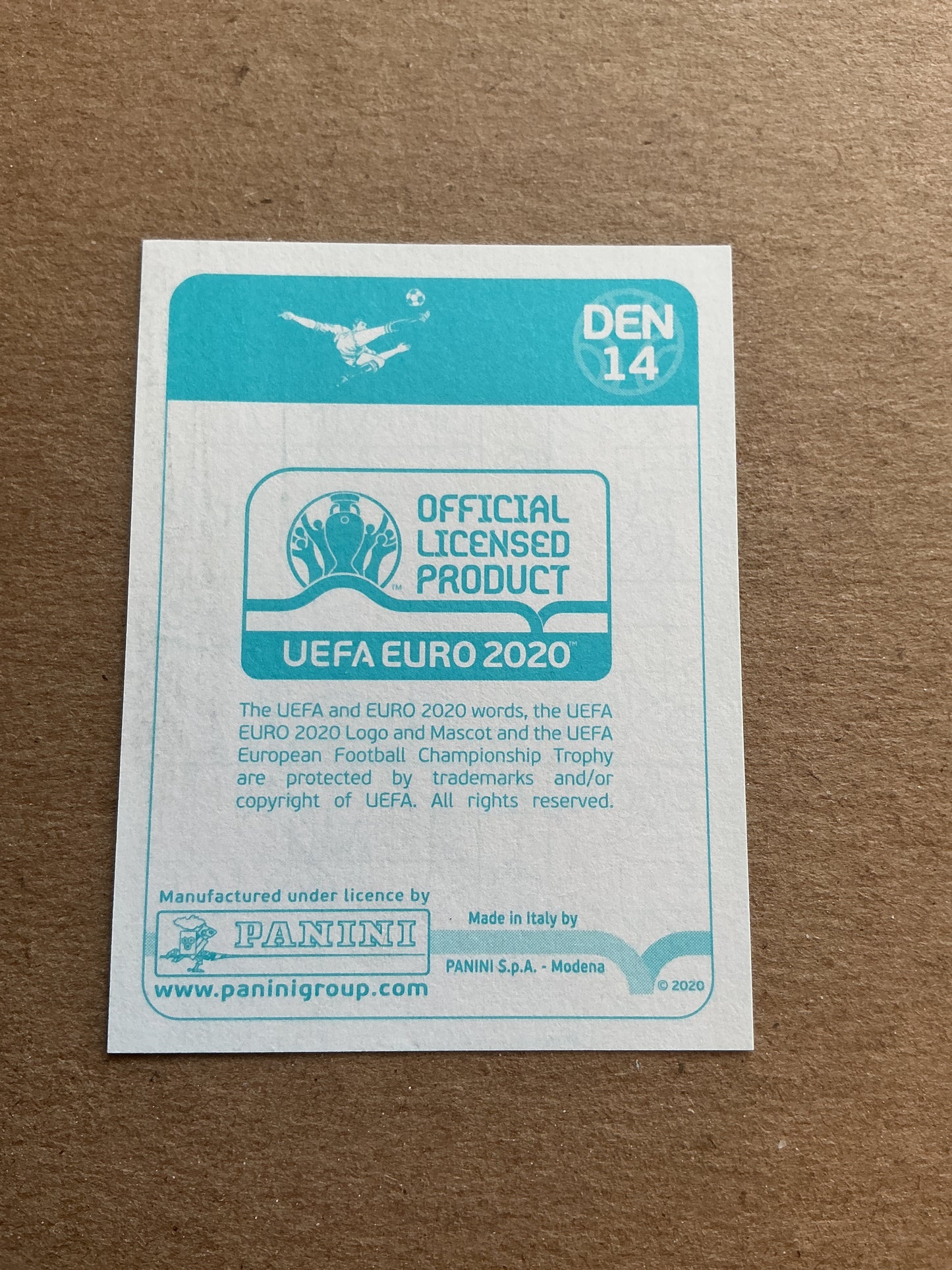 Jens Stryger Larsen, Denmark 🇩🇰 UEFA Euro 2020 Panini hand signed