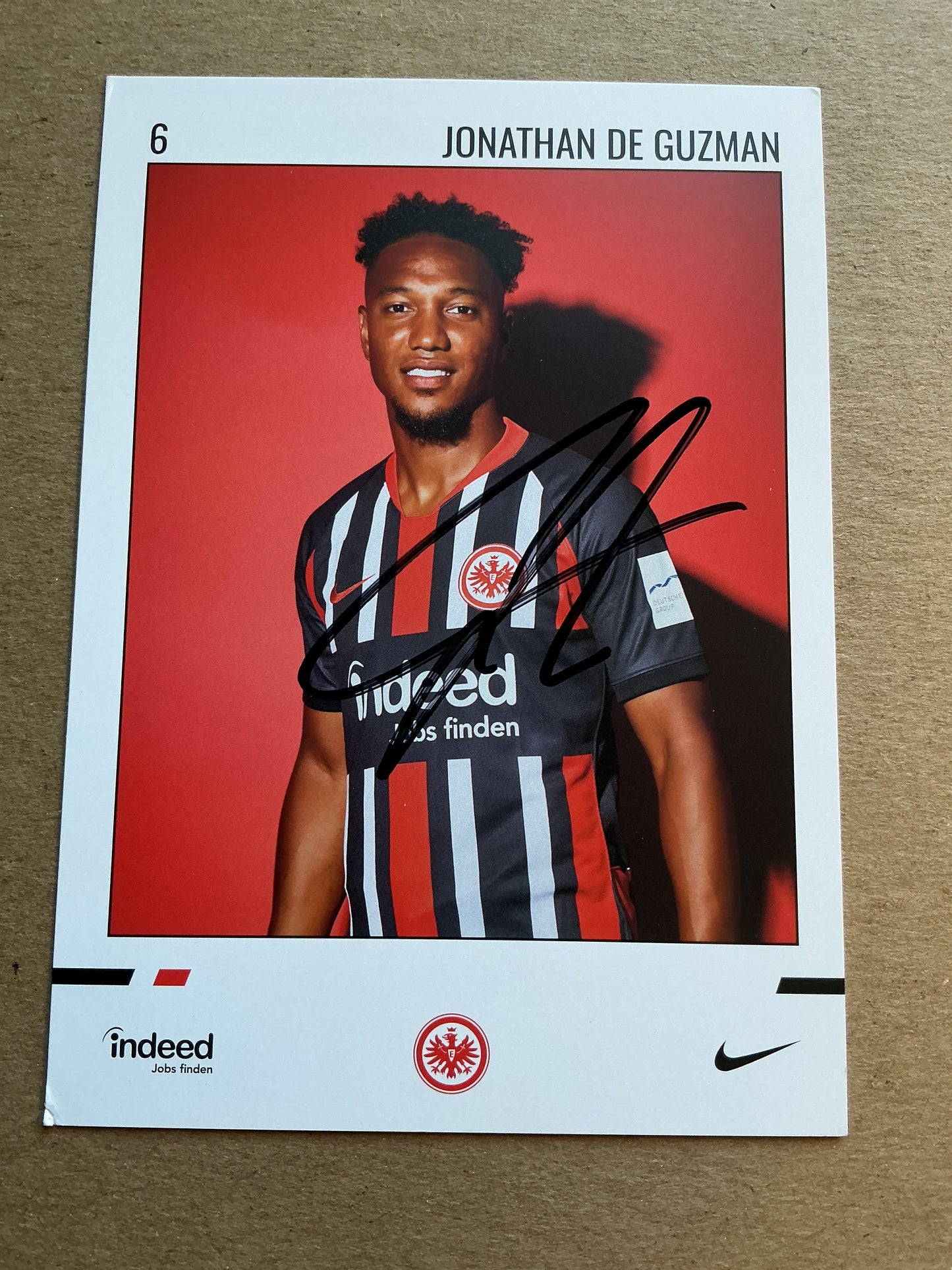 Jonathan de Guzman, Netherlands 🇳🇱 Eintracht Frankfurt 2019/20 hand signed