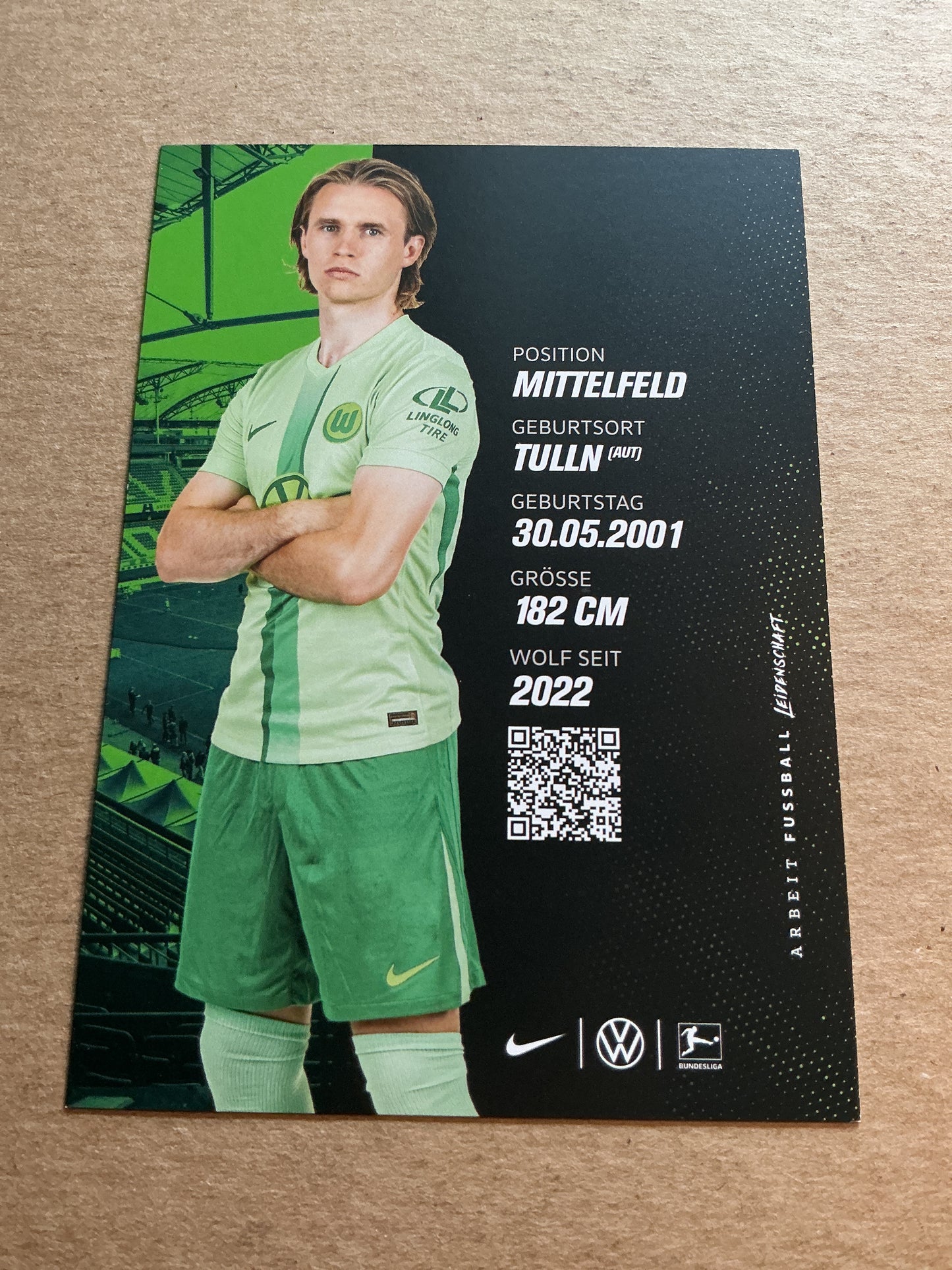 Patrick Wimmer, Austria 🇦🇹 VfL Wolfsburg 2024/25 hand signed