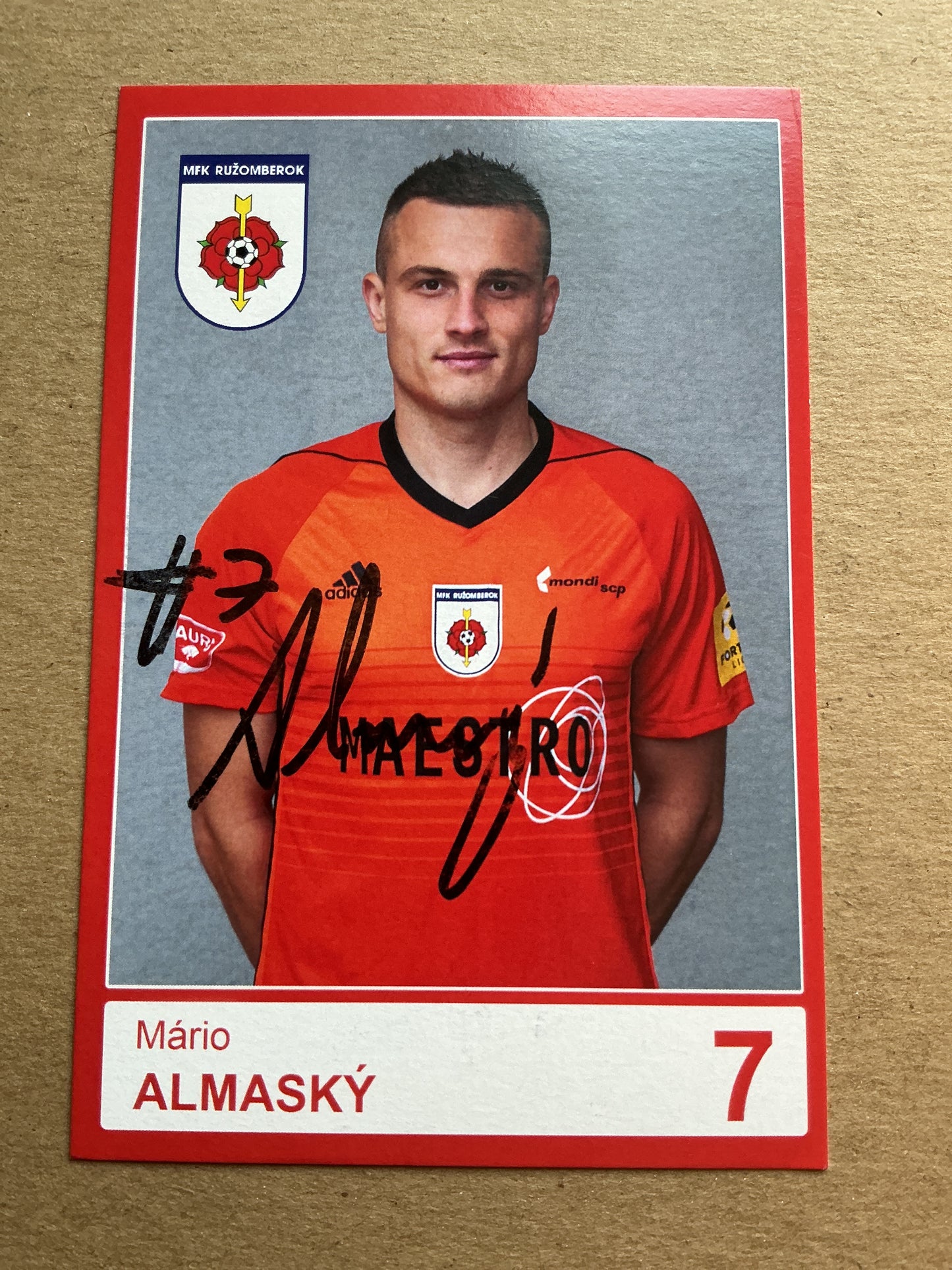 Mário Almaský, Slovakia 🇸🇰 MFK Ružomberok 2019/20 hand signed