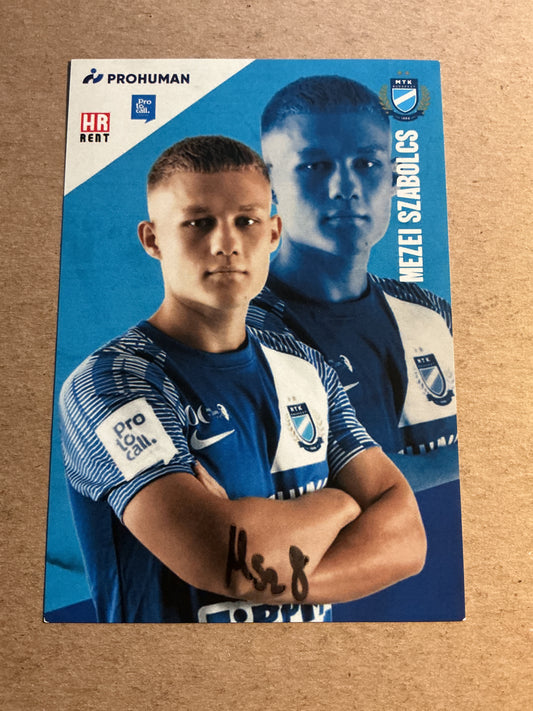 Szabolcs Mezei, Hungary 🇭🇺 MTK Budapest 2022/23 hand signed