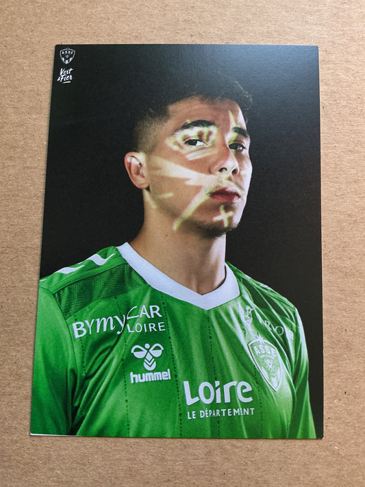 Benjamin Bouchouari, Morocco 🇲🇦 AS Saint-Etienne 2024/25 hand signed