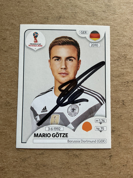 Mario Götze, Germany 🇩🇪 FIFA World Cup 2018 Panini hand signed