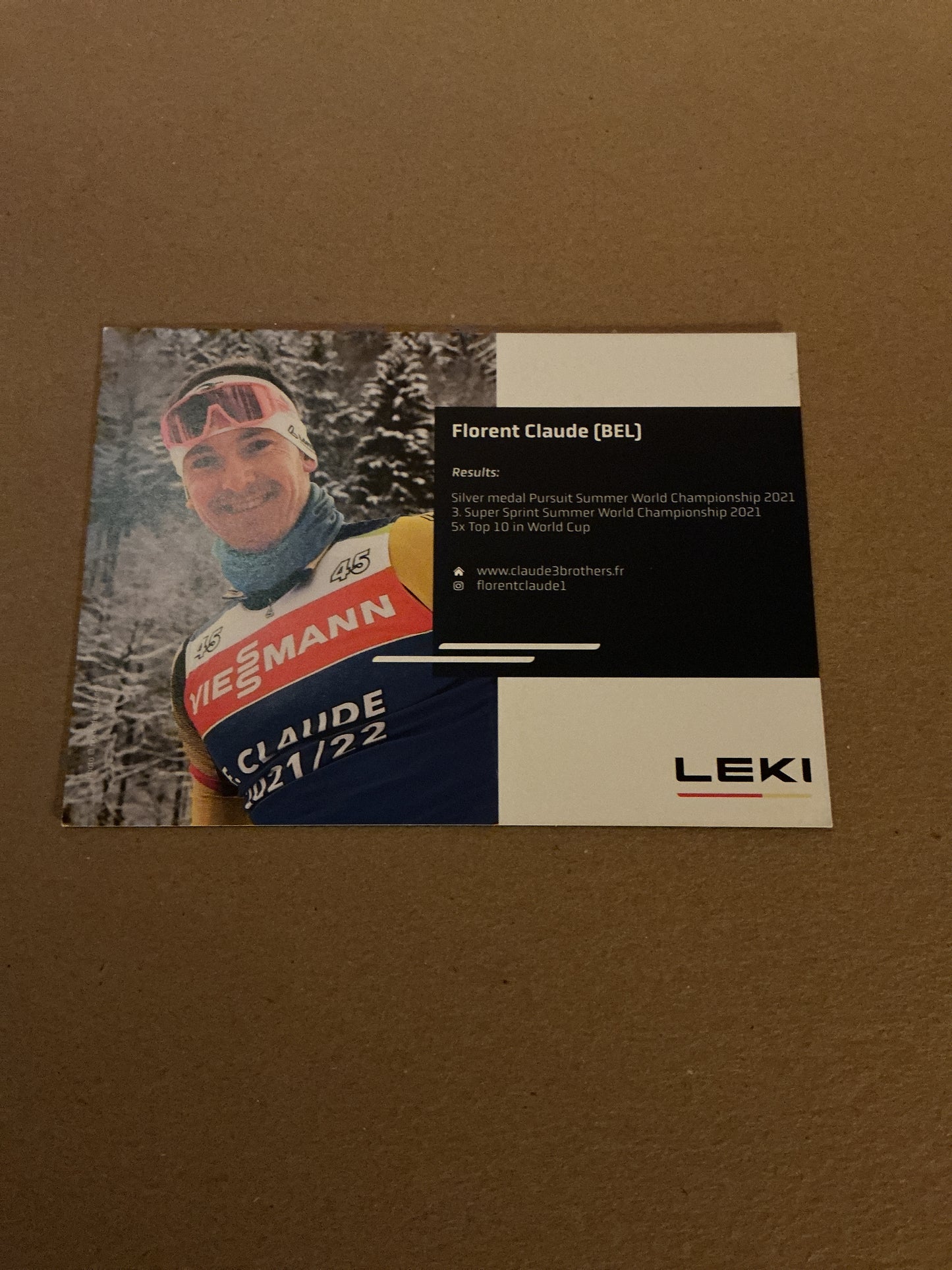 Florent Claude, Belgium 🇧🇪 Biathlon 2023/24 hand signed