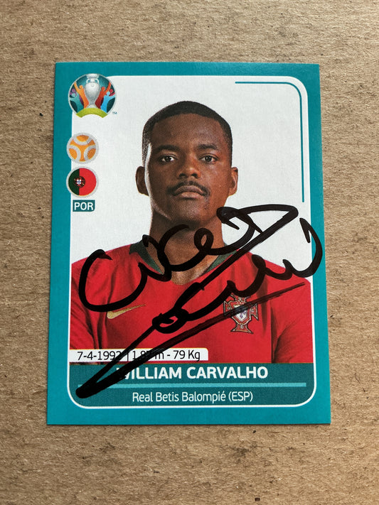 William Carvalho, Portugal 🇵🇹 UEFA Euro 2020 Panini hand signed