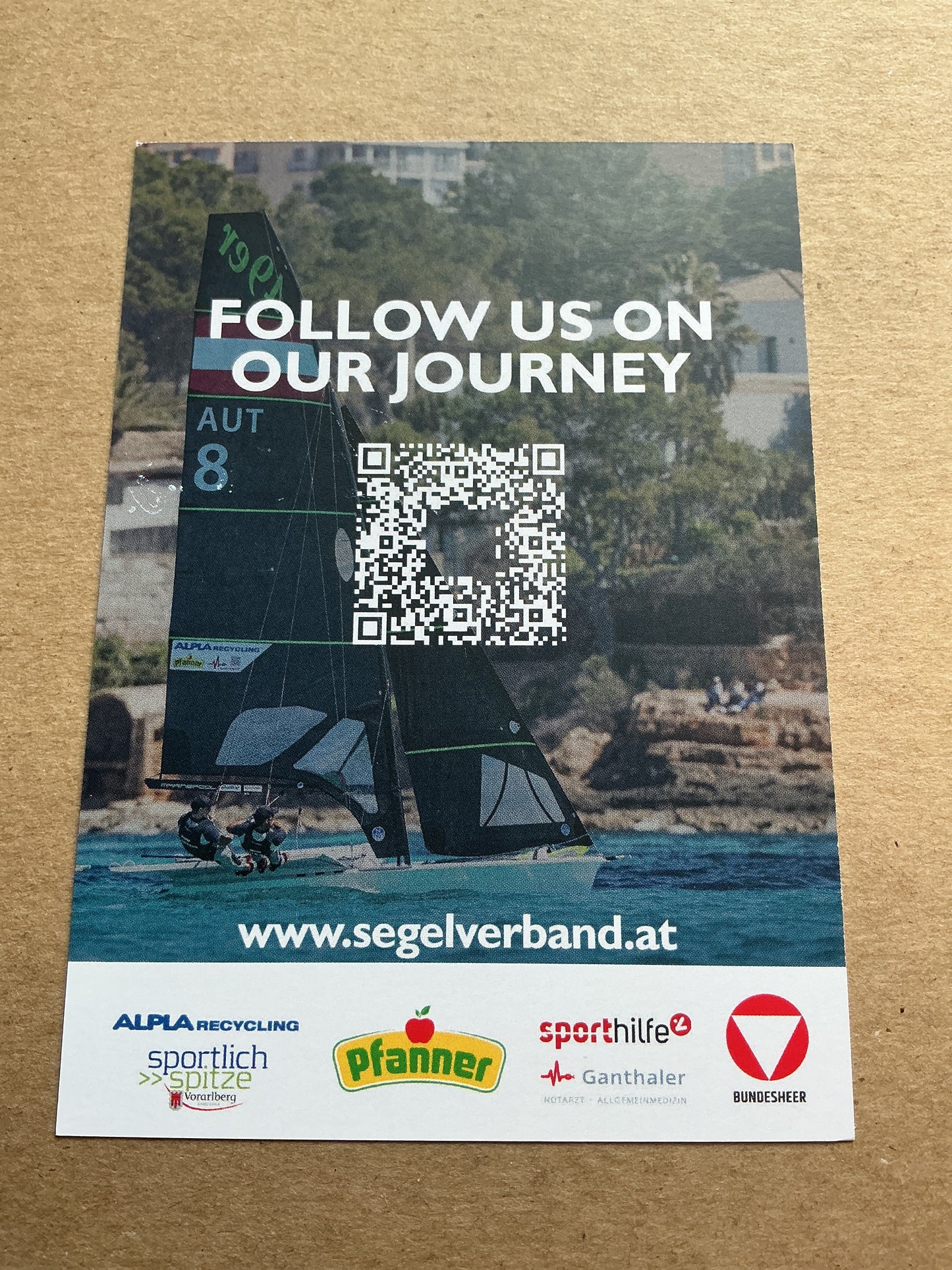 Benjamin Bildstein & David Hussl, Austria 🇦🇹 Sailing Summer Olympics 2024 hand signed