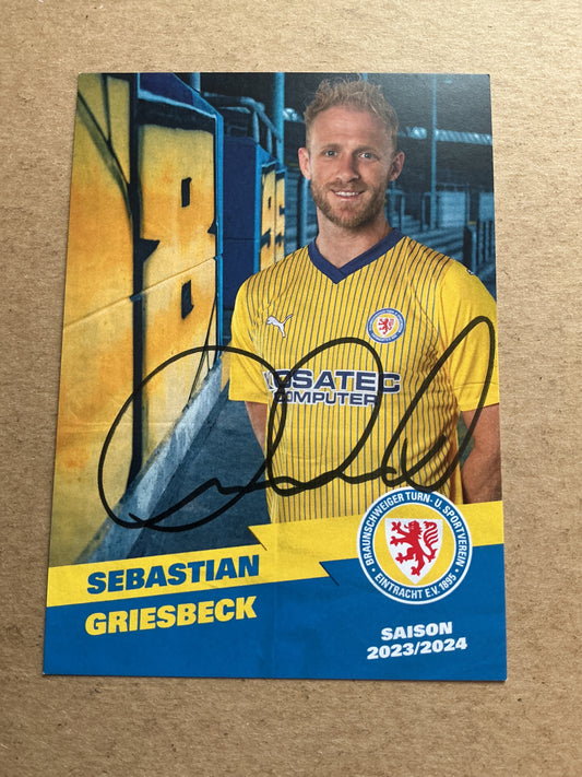 Sebastian Griesbeck, Germany 🇩🇪 Eintracht Braunschweig 2023/24 hand signed