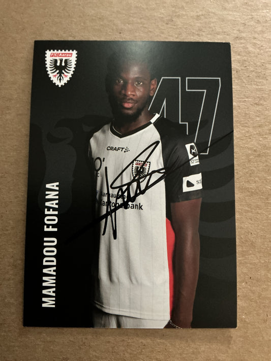 Mamadou Fofana, France 🇫🇷 FC Aarau 2024/25 hand signed