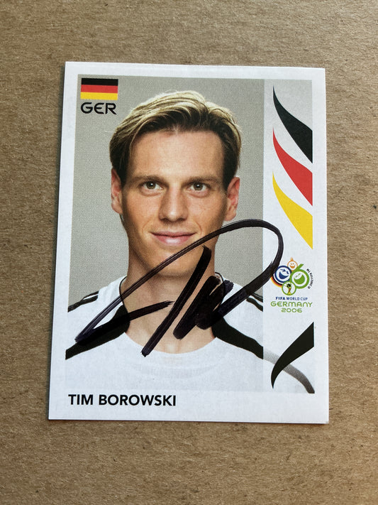 Tim Borowski, Germany 🇩🇪 FIFA World Cup 2006 Panini hand signed