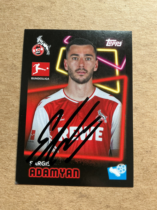 Sargis Adamyan, Armenia 🇦🇲 1.FC Köln 2022/23 Topps hand signed
