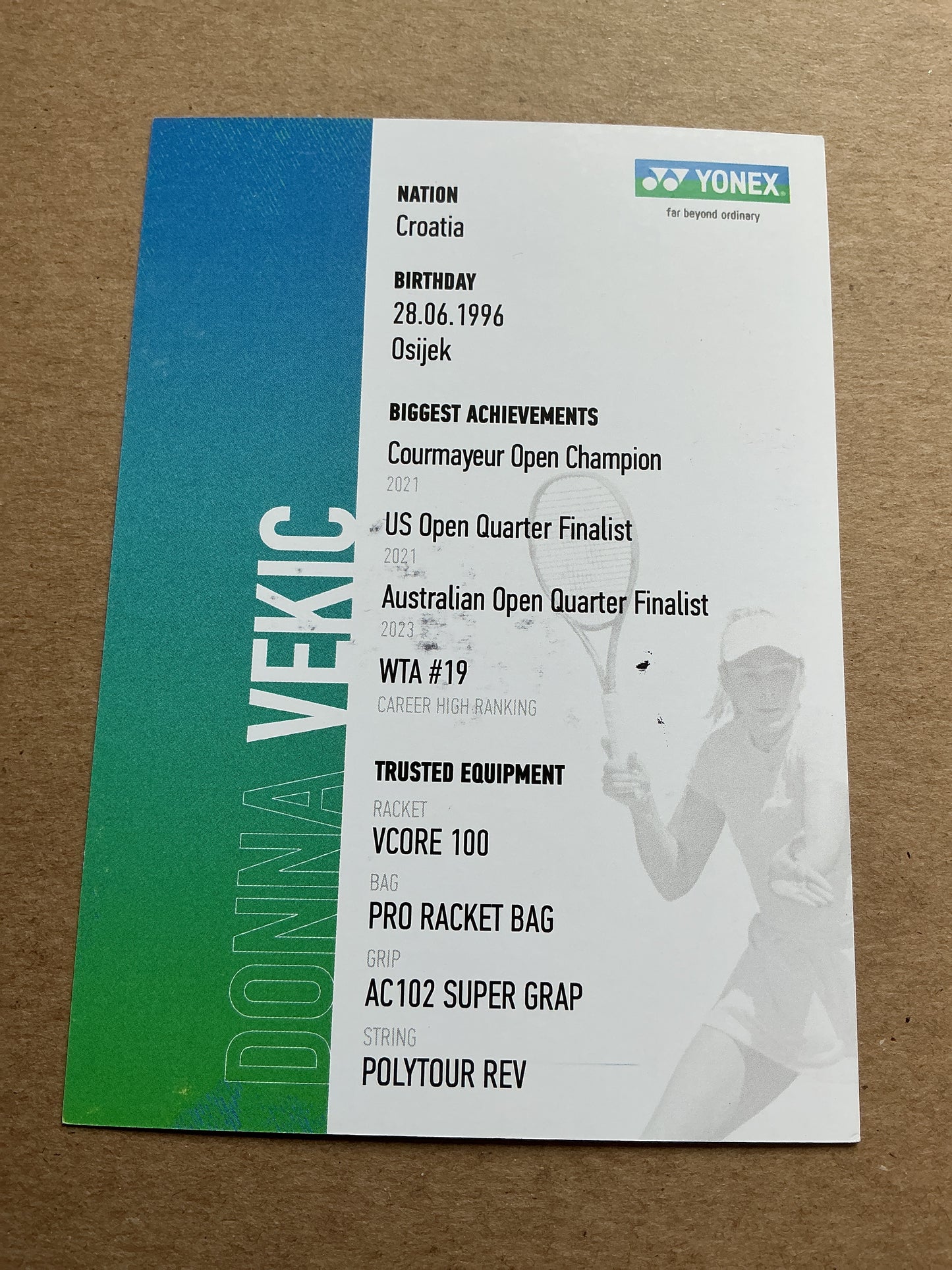 Donna Vekic, Croatia 🇭🇷 Tennis Sports 2025 hand signed