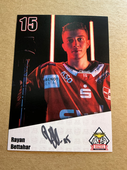 Rayan Bettahar, Poland 🇵🇱 Fishtown Pinguins 2024/25 hand signed