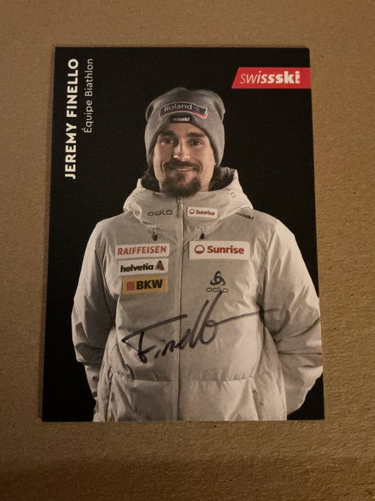 Jeremy Finello, Switzerland 🇨🇭 Biathlon 2023/24 hand signed