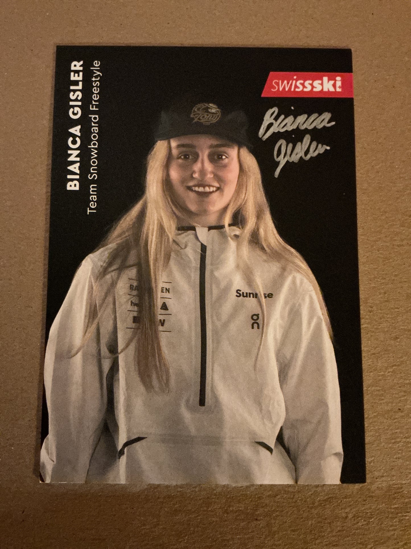 Bianca Gisler, Switzerland 🇨🇭Snowboard 2023/24 hand signed