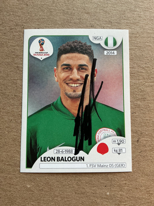 Leon Balogun, Nigeria 🇳🇬 FIFA World Cup 2018 Panini hand signed