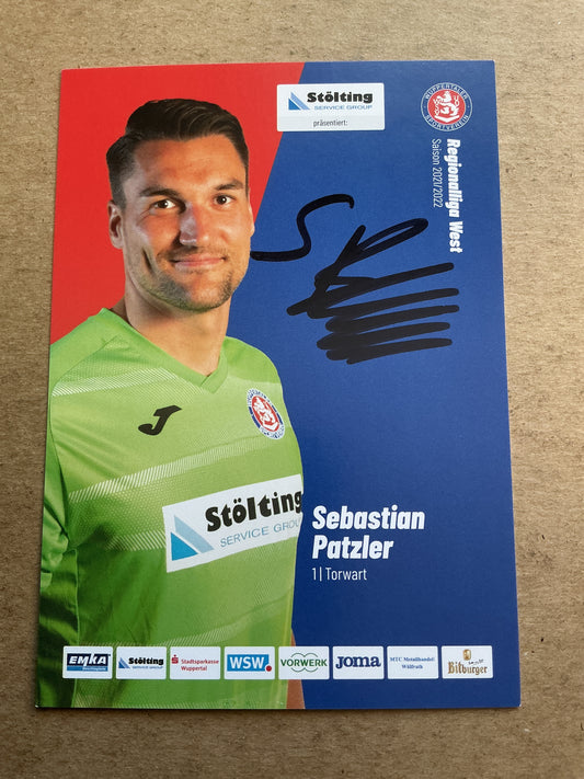 Sebastian Patzler, Germany 🇩🇪 Wuppertaler SV 2021/22 hand signed