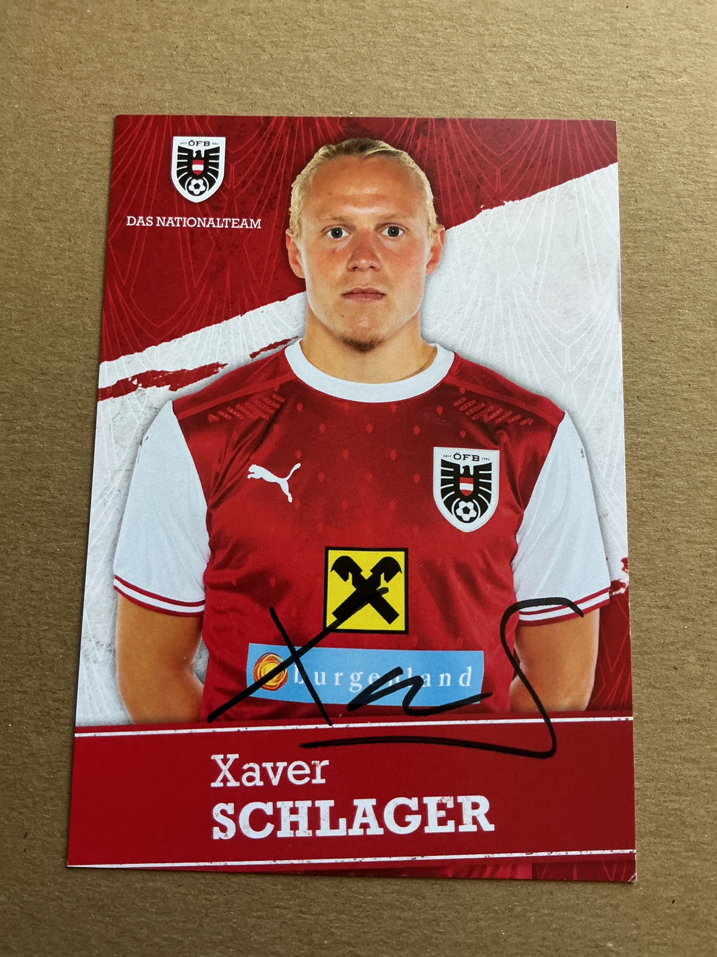 Xaver Schlager, Austria 🇦🇹 UEFA Euro Cup 2020 hand signed
