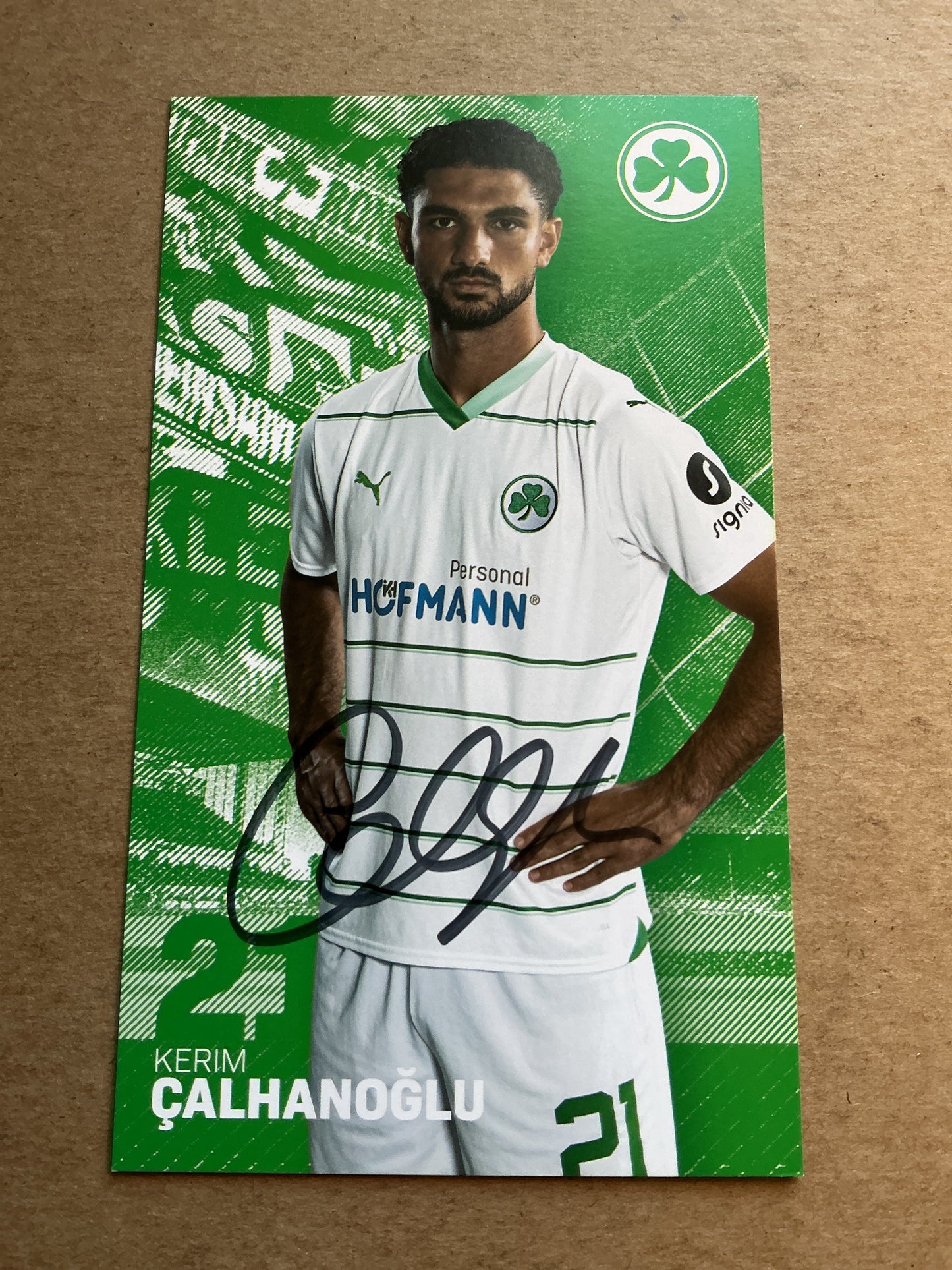 Kerim Çalhanoğlu, Germany 🇩🇪 SpVgg Greuther Fürth 2023/24 hand signed