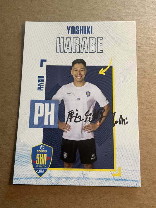 Yoshiki Harabe, Japan 🇯🇵 SKN St. Pölten 2024/25 hand signed