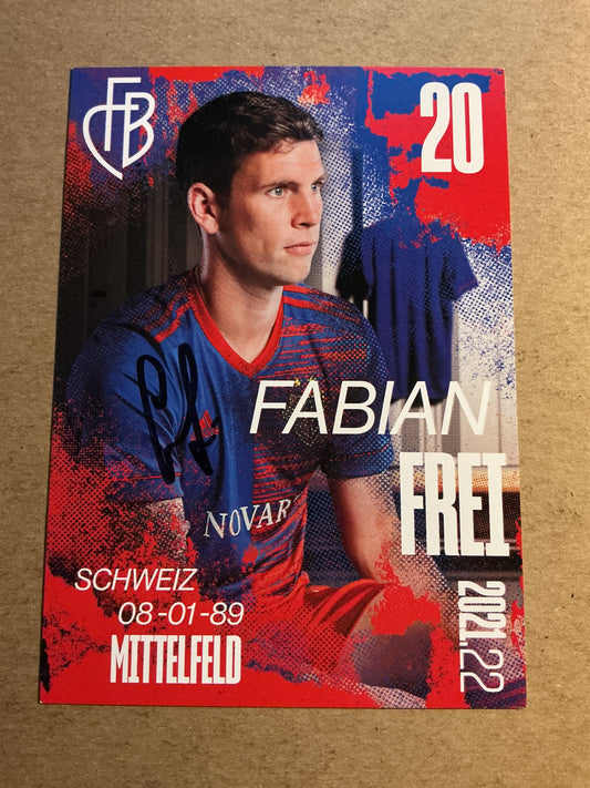 Fabian Frei, Switzerland 🇨🇭 FC Basel 2021/22 hand signed