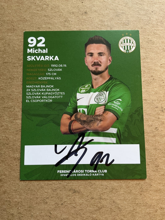 Michal Svarka, Slovakia 🇸🇰 Ferencváros 2020/21 hand signed