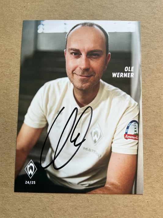 Ole Werner, Germany 🇩🇪 SV Werder Bremen 2024/25 hand signed