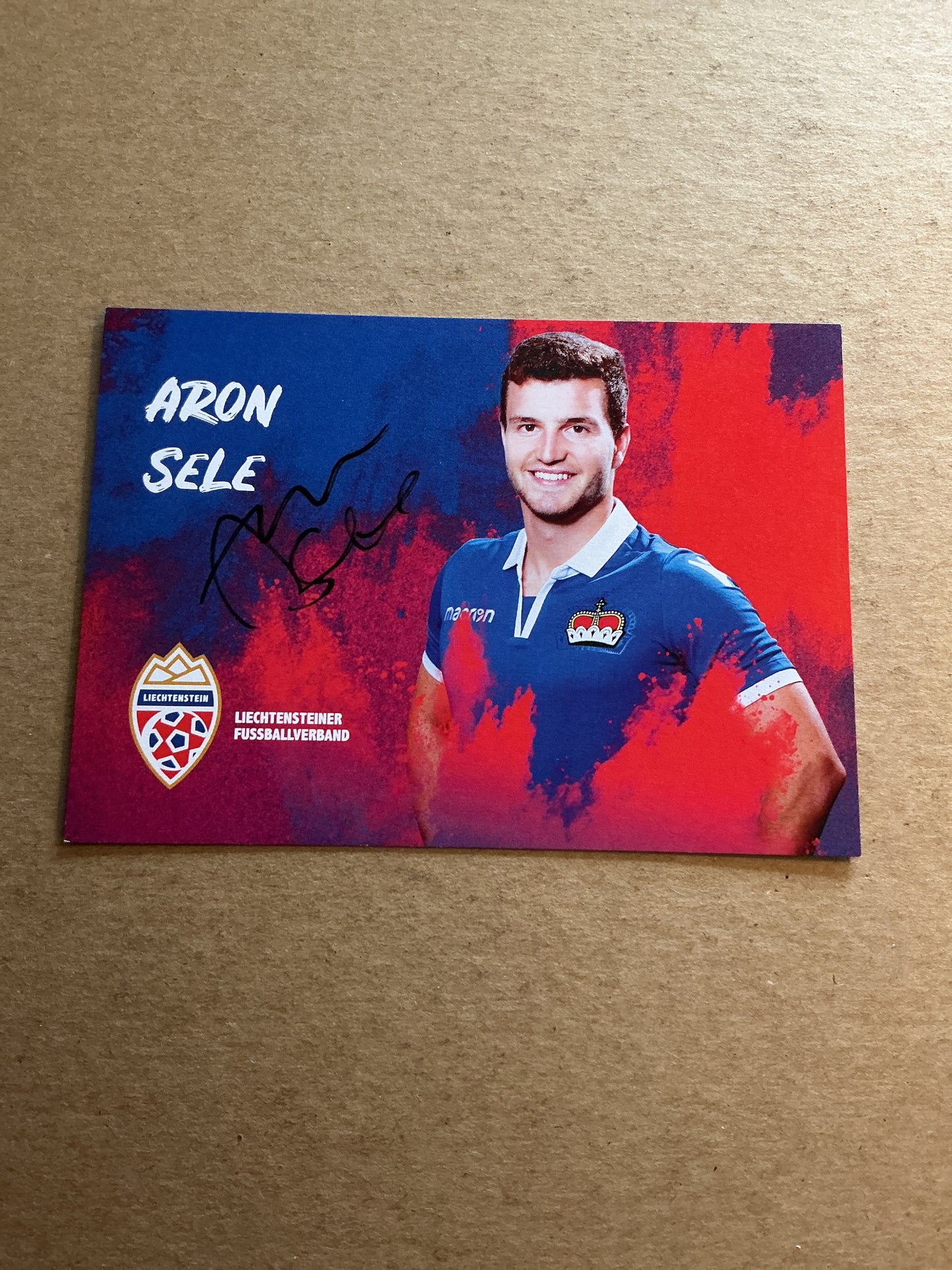 Aron Sele, Liechtenstein 🇱🇮 2022 hand signed